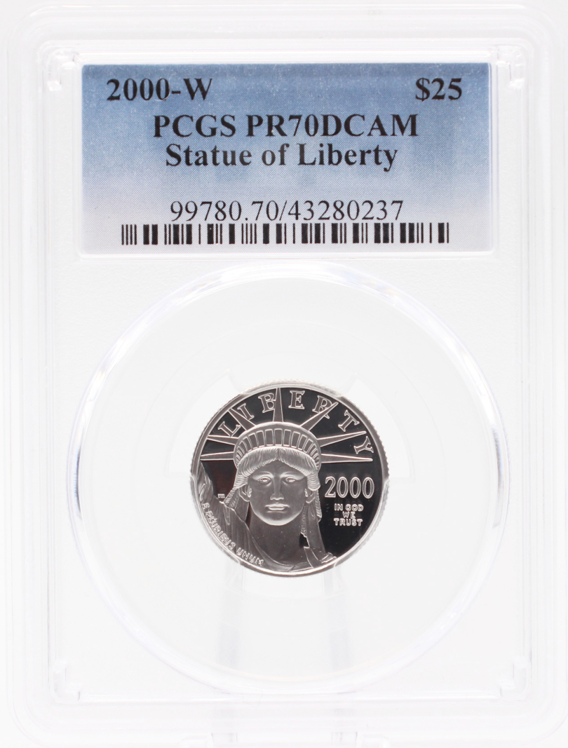 2000-W PCGS PF70 $25 Platinum American Eagle
